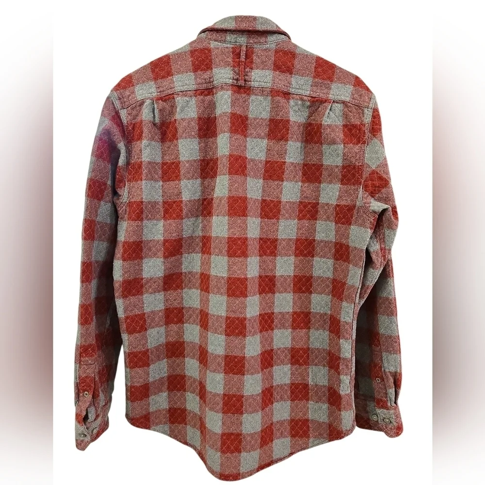 BANANA REPUBLIC PLAID SHIRT/JACKET SHACKET QUILTED BUTTON UP SLIM FIT. SIZE MED.